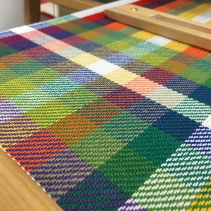 Colour triangle: a handwoven sampler inspired by Goethe and Albers
