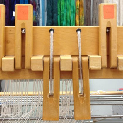 levers on a table loom